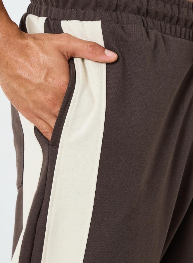 Styli Men Brown Striped Relaxed Fit Joggers - Image 3